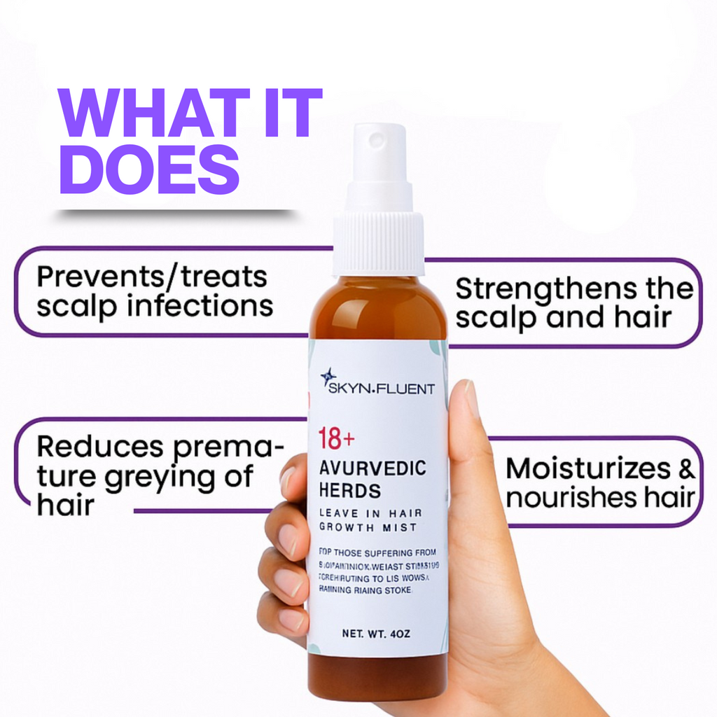 18 Ayurvedic Hair Growth Mist – Daily Scalp & Hair Hydration Spray