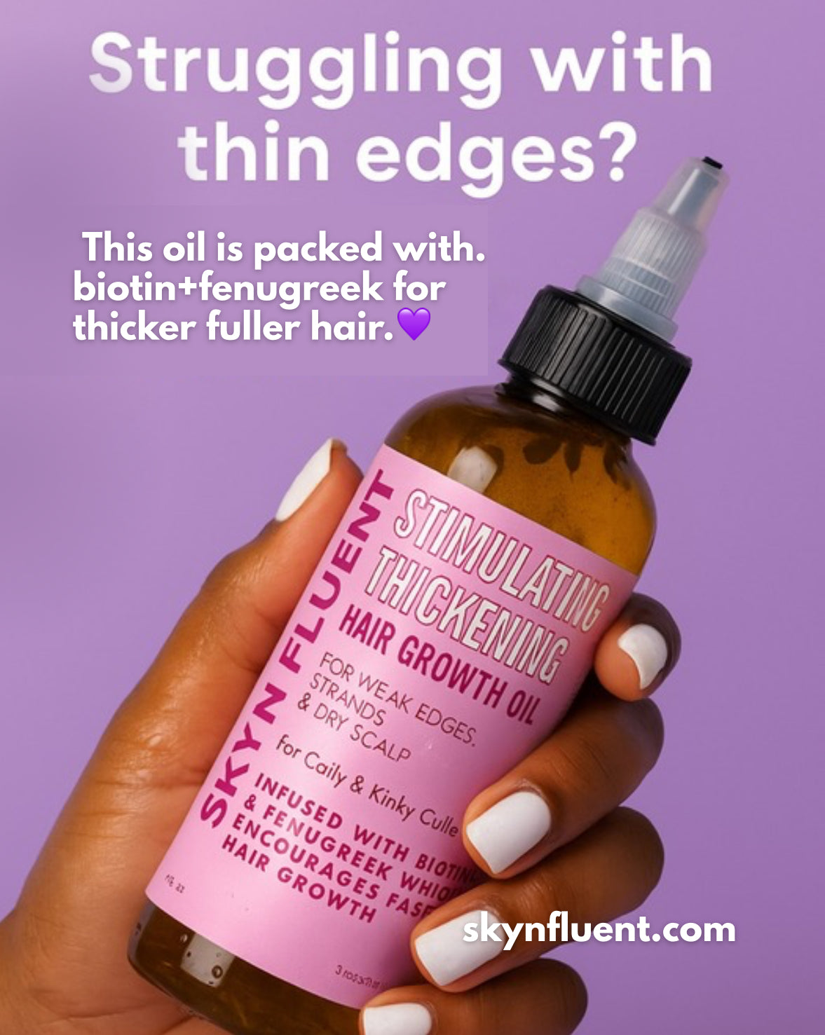 Stimulating Thickening Hair Growth Oil | Fix Thinning Hair