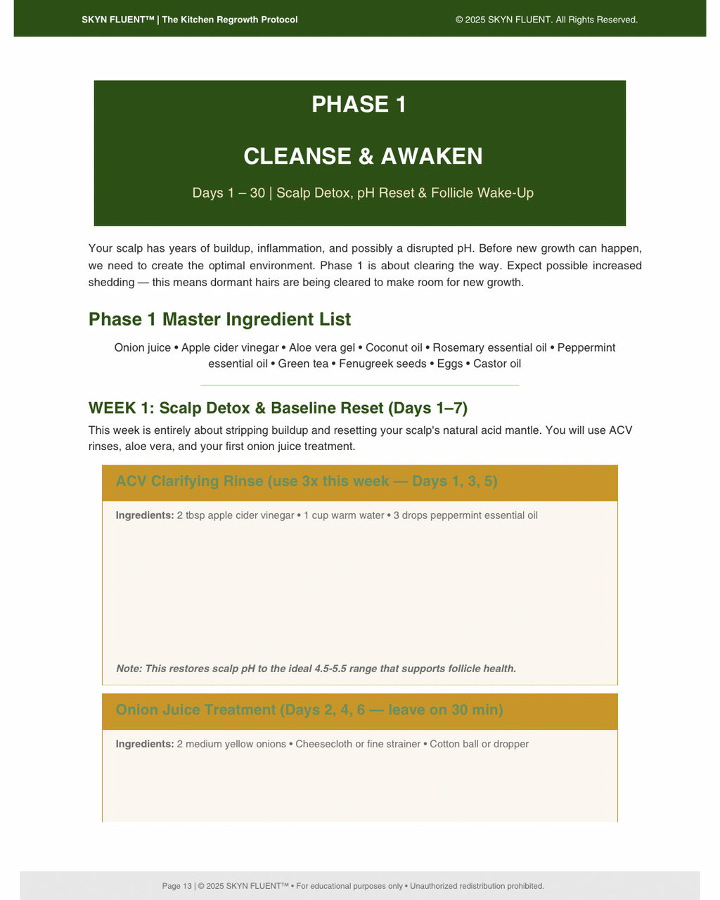 The Kitchen Regrowth Protocol™ — 90-Day Follicle Activation System (Digital Ebook)