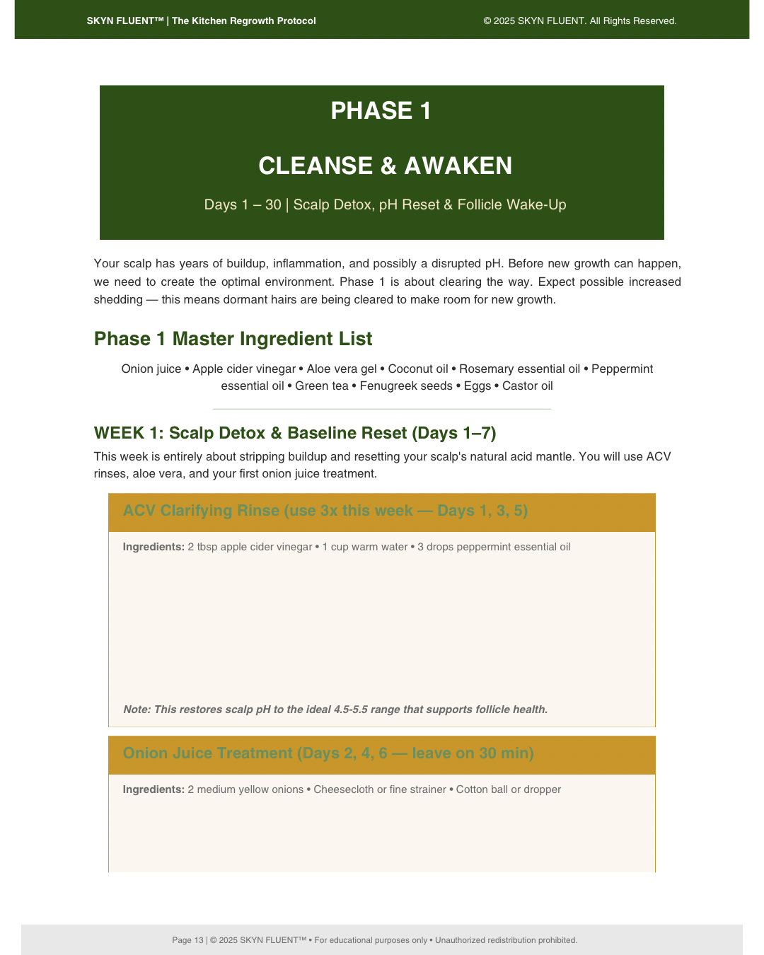 The Kitchen Regrowth Protocol™ — 90-Day Follicle Activation System (Digital Ebook)