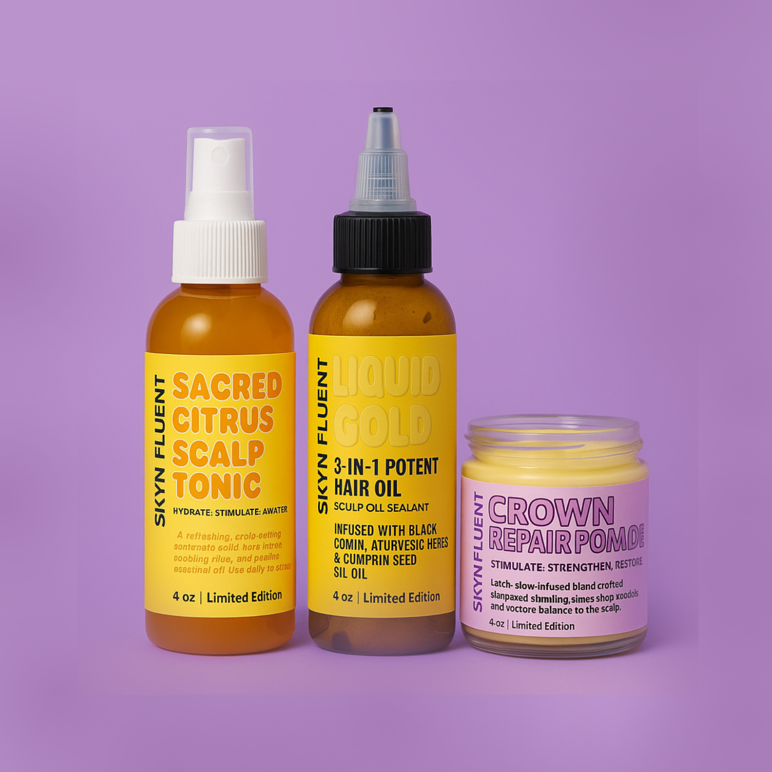 Crown Therapy Trio - Cleanse, Nourish, & Restore Scalp + Hair