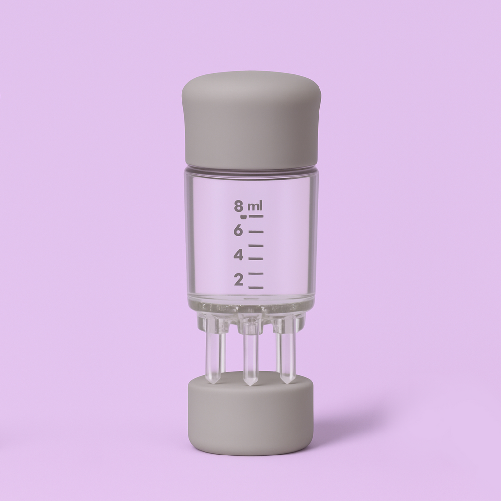 Skynfluent Scalp Stimulator tool with liquid applicator – designed to massage scalp, improve circulation, and boost hair growth.